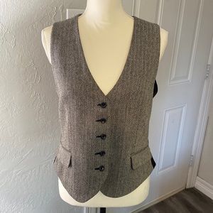 Vintage herringbone pattern vest